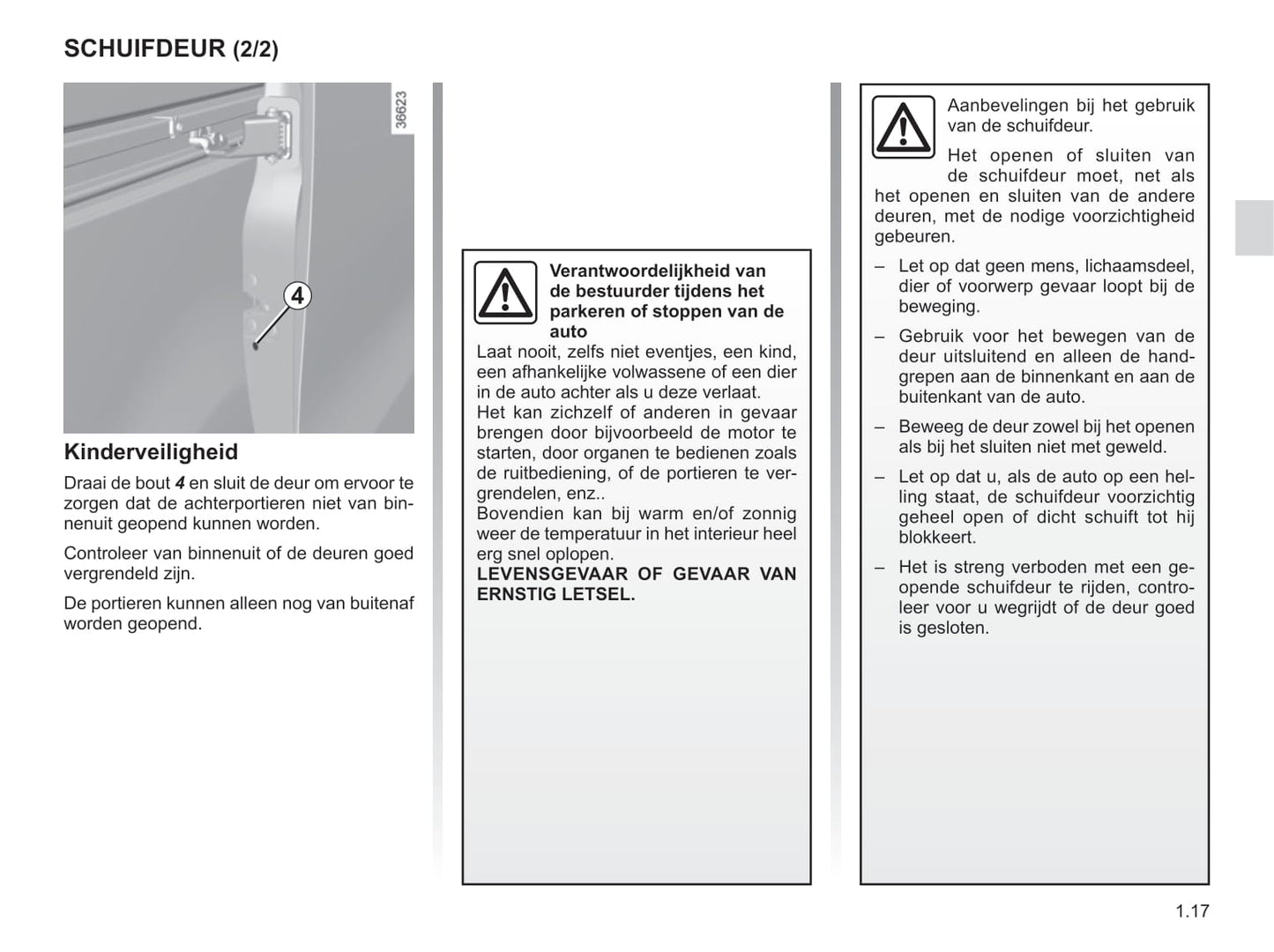 2015-2016 Renault Trafic Owner's Manual | Dutch