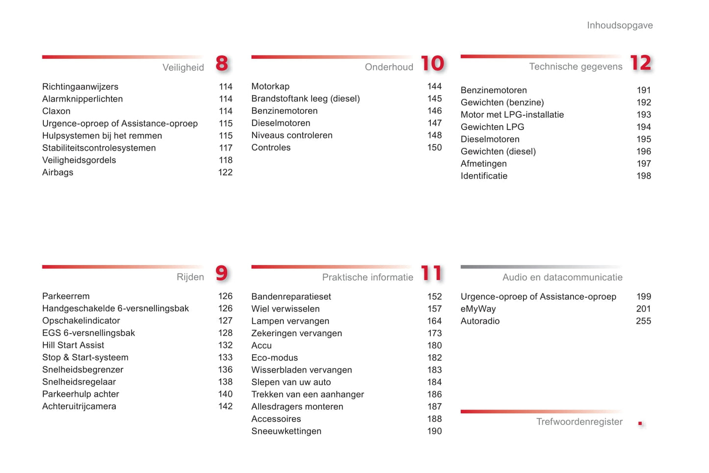 2012-2014 Citroën C3 Picasso Owner's Manual | Dutch