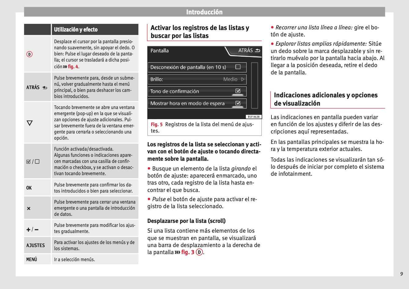 Seat Media System Touch Manual de Instrucciones 2012 - 2015