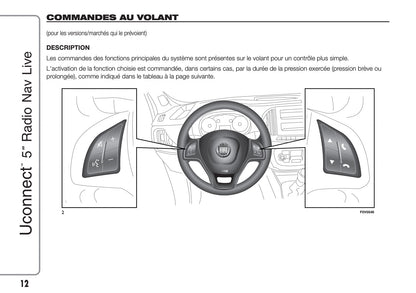 Fiat Doblo Uconnect Radio Nav 5.0 Guide d'utilisation 2015 - 2018