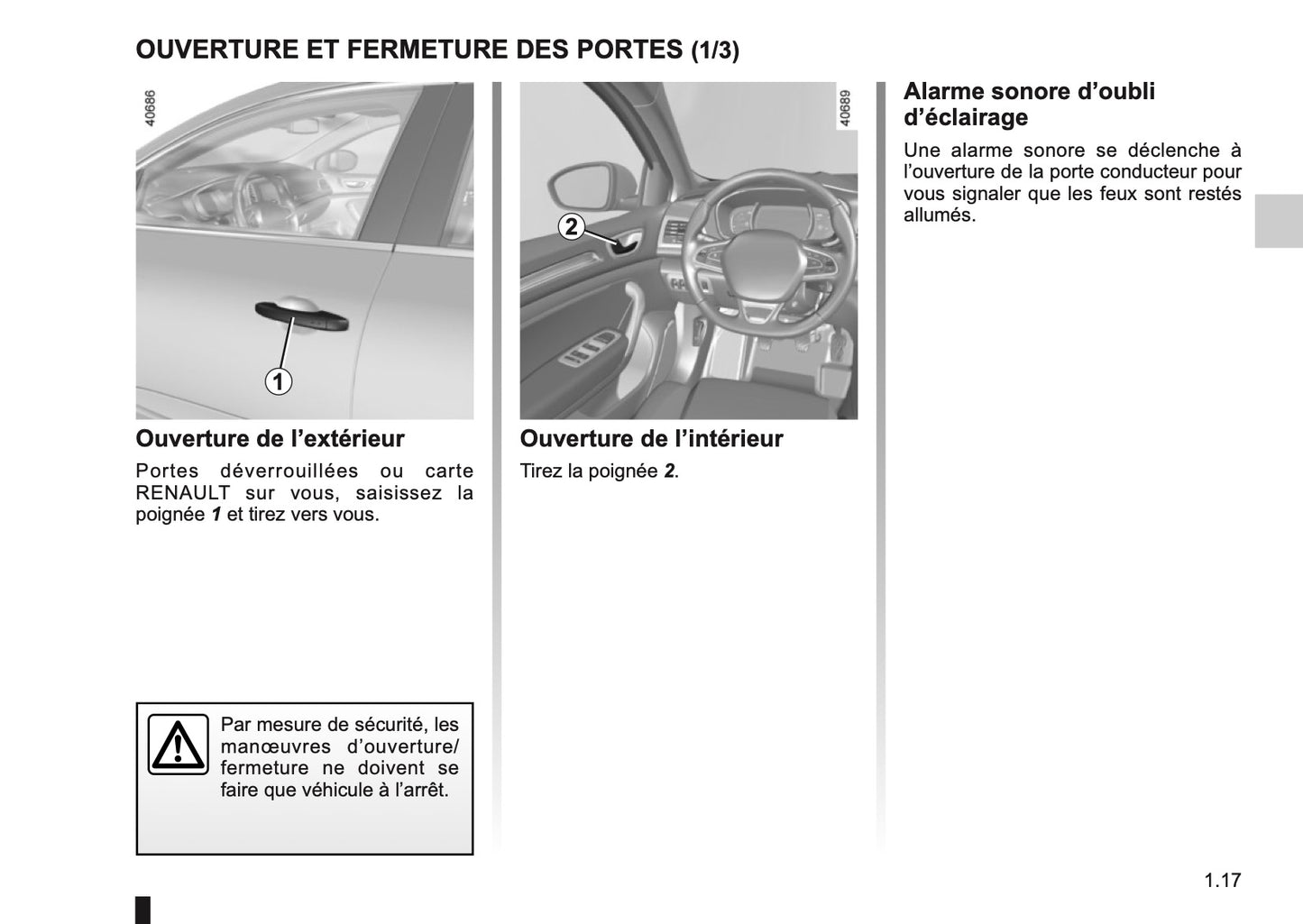 2017-2018 Renault Mégane Owner's Manual | French