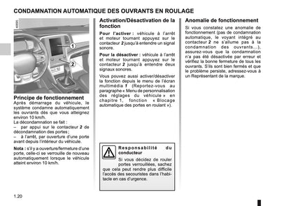 2017-2018 Renault Mégane Owner's Manual | French