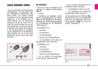 1997-2003 Alfa Romeo 156/156 Sportwagon Owner's Manual | Dutch