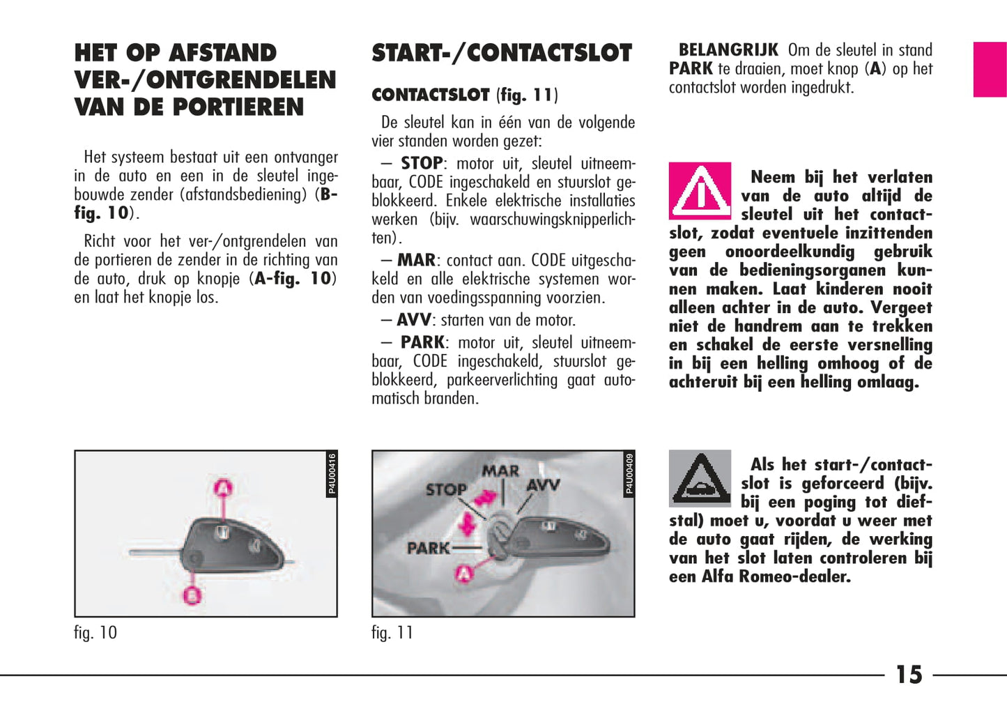 1997-2003 Alfa Romeo 156/156 Sportwagon Owner's Manual | Dutch