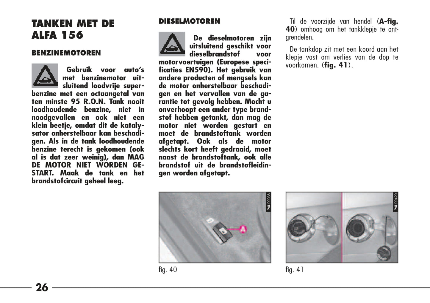 1997-2003 Alfa Romeo 156/156 Sportwagon Owner's Manual | Dutch