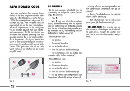 1997-2003 Alfa Romeo 156/156 Sportwagon Owner's Manual | Dutch