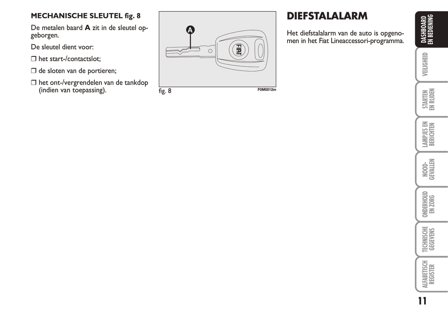 2006-2007 Fiat Grande Punto Gebruikershandleiding | Nederlands