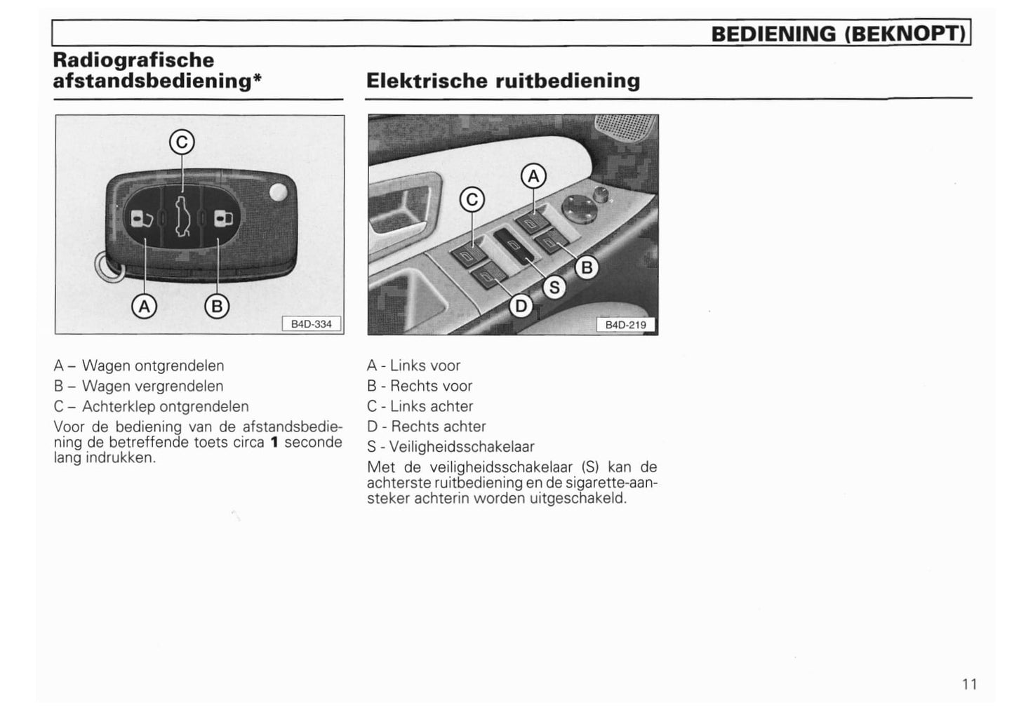 1994-2002 Audi A8/S8 Manuel du propriétaire | Néerlandais