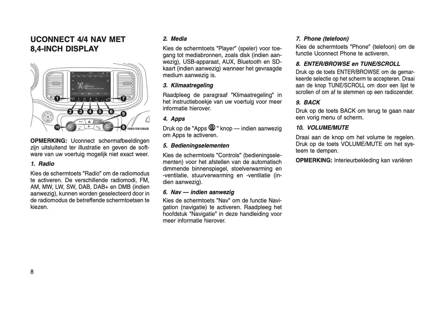 Uconnect 4/4 Nav Met 8.4 Display Handleiding 2019