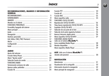 Alfa Romeo Mito Radionav Instrucciones 2010 - 2012