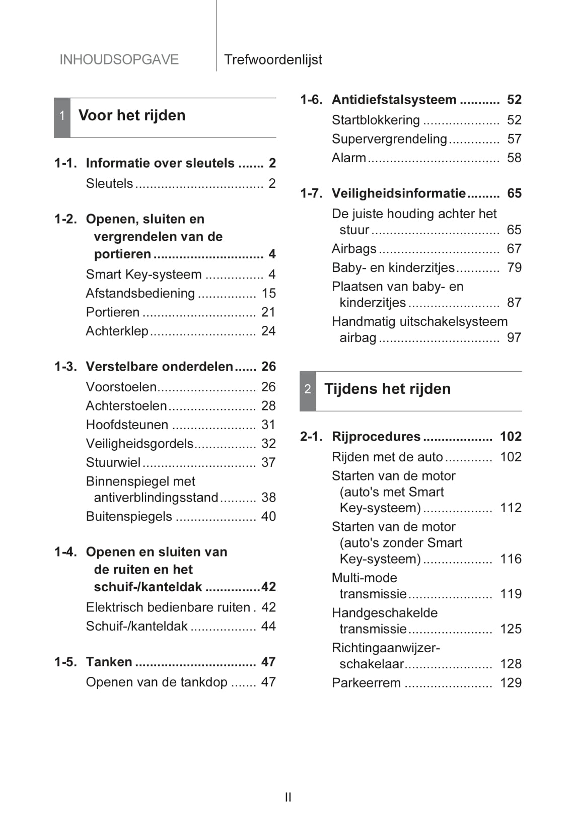 2007-2008 Toyota Auris Owner's Manual | Dutch