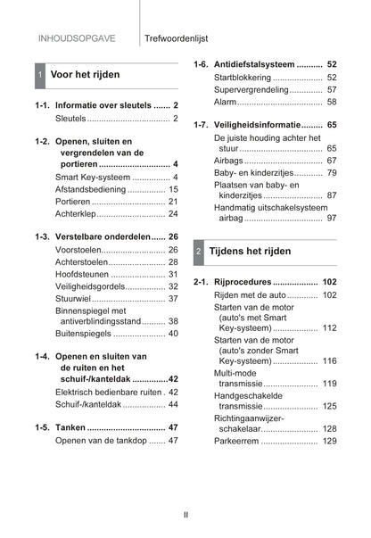 2007-2008 Toyota Auris Owner's Manual | Dutch