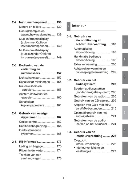 2007-2008 Toyota Auris Owner's Manual | Dutch