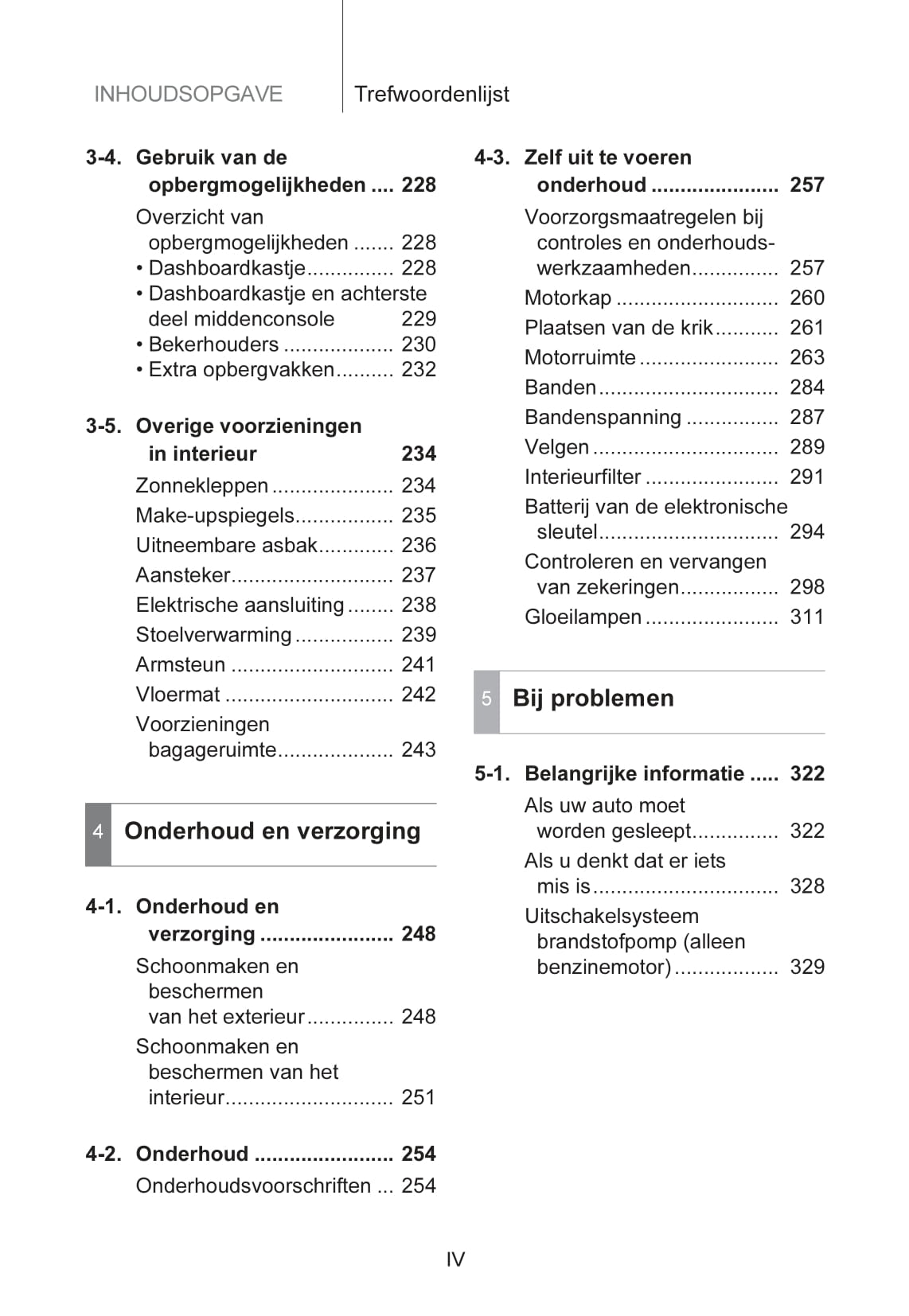 2007-2008 Toyota Auris Owner's Manual | Dutch