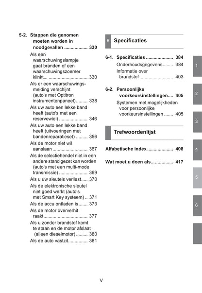 2007-2008 Toyota Auris Owner's Manual | Dutch