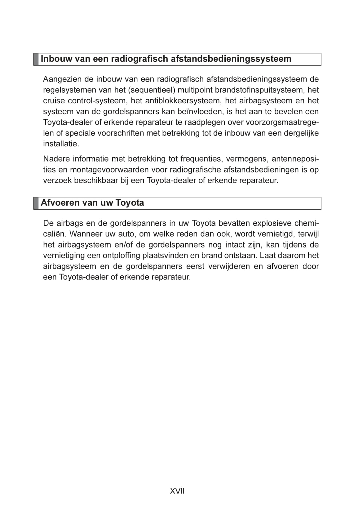 2007-2008 Toyota Auris Owner's Manual | Dutch