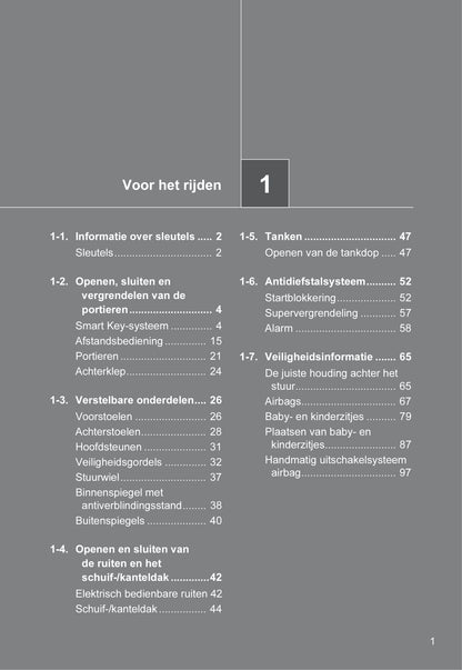 2007-2008 Toyota Auris Owner's Manual | Dutch