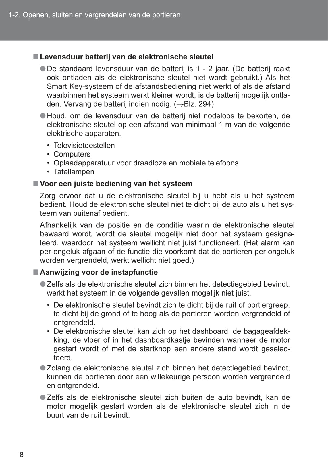 2007-2008 Toyota Auris Owner's Manual | Dutch