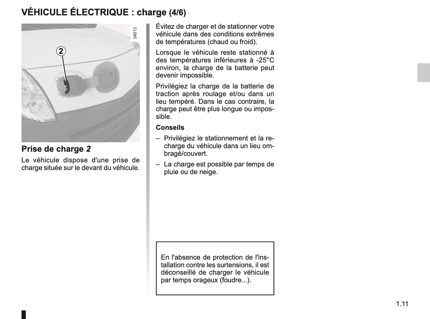 2011-2012 Renault Kangoo Z.E. Owner's Manual | French