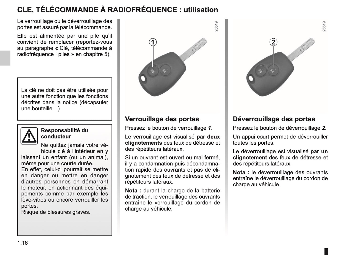 2011-2012 Renault Kangoo Z.E. Owner's Manual | French