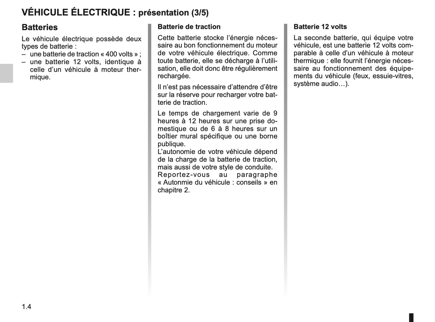 2011-2012 Renault Kangoo Z.E. Owner's Manual | French