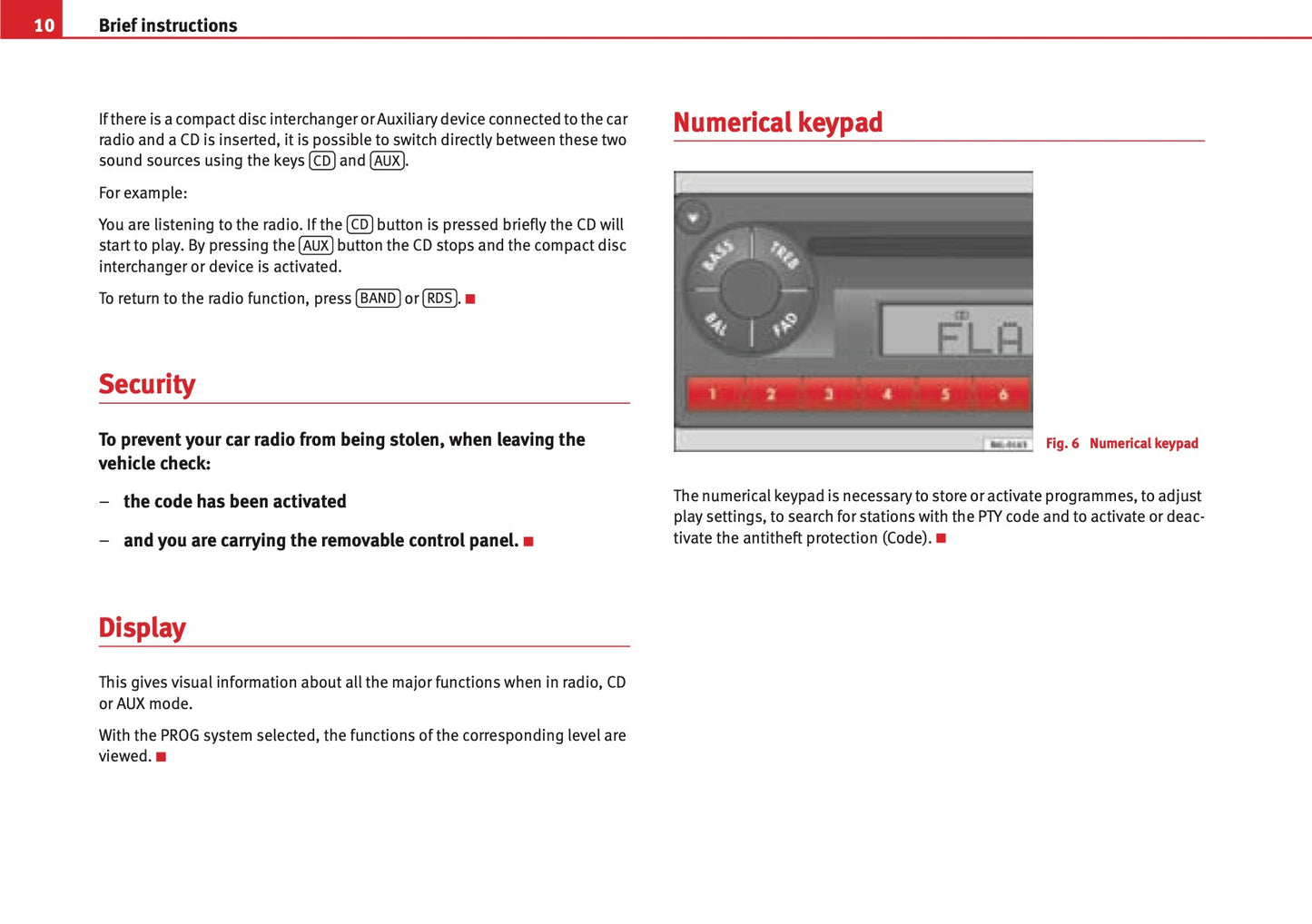 Seat Radio Alana Mp3 Owners Manual