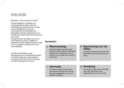 2012-2013 Peugeot 208 Gebruikershandleiding | Nederlands