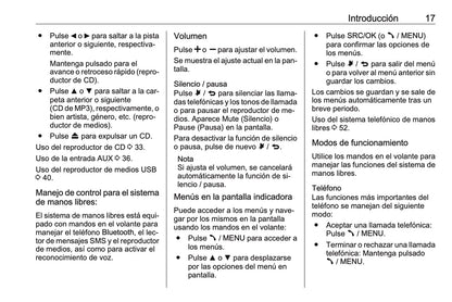 Opel Combo Manual de infoentretenimiento 2011 - 2017