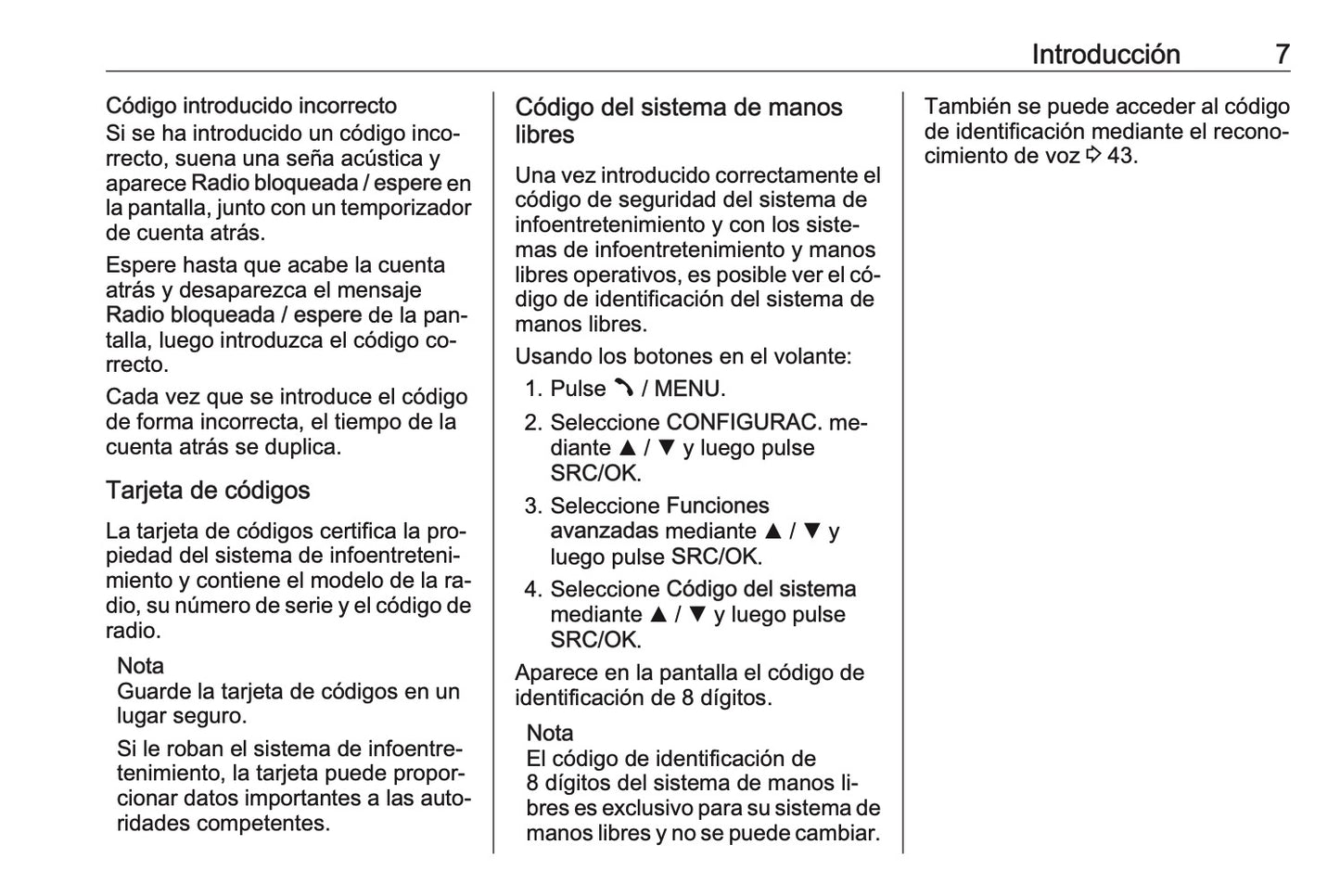 Opel Combo Manual de infoentretenimiento 2011 - 2017