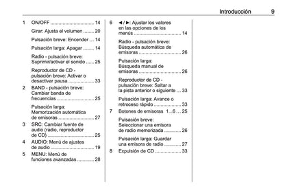 Opel Combo Manual de infoentretenimiento 2011 - 2017