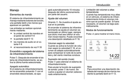 Opel Adam Manual de infoentretenimiento 2013 - 2017