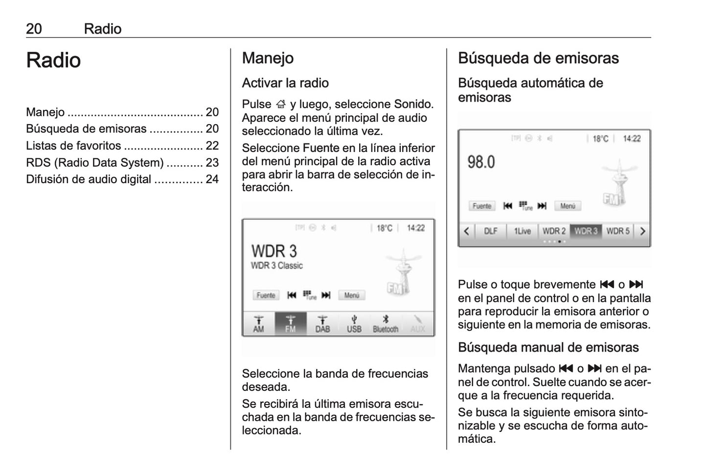 Opel Adam Manual de infoentretenimiento 2013 - 2017