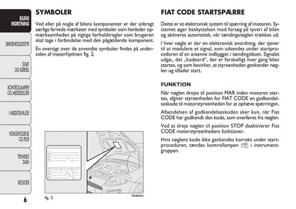 2012-2013 Fiat Punto Bedienungsanleitung | Dansk