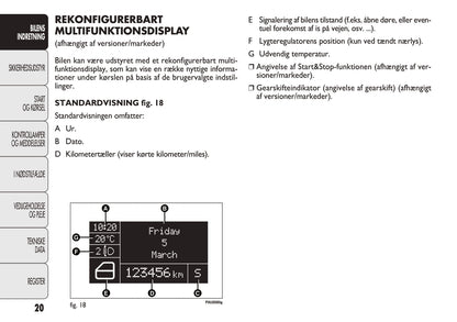 2012-2013 Fiat Punto Bedienungsanleitung | Dansk