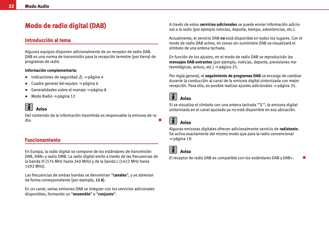 Seat Media System 2.2 Manual de Instrucciones 2010 - 2015