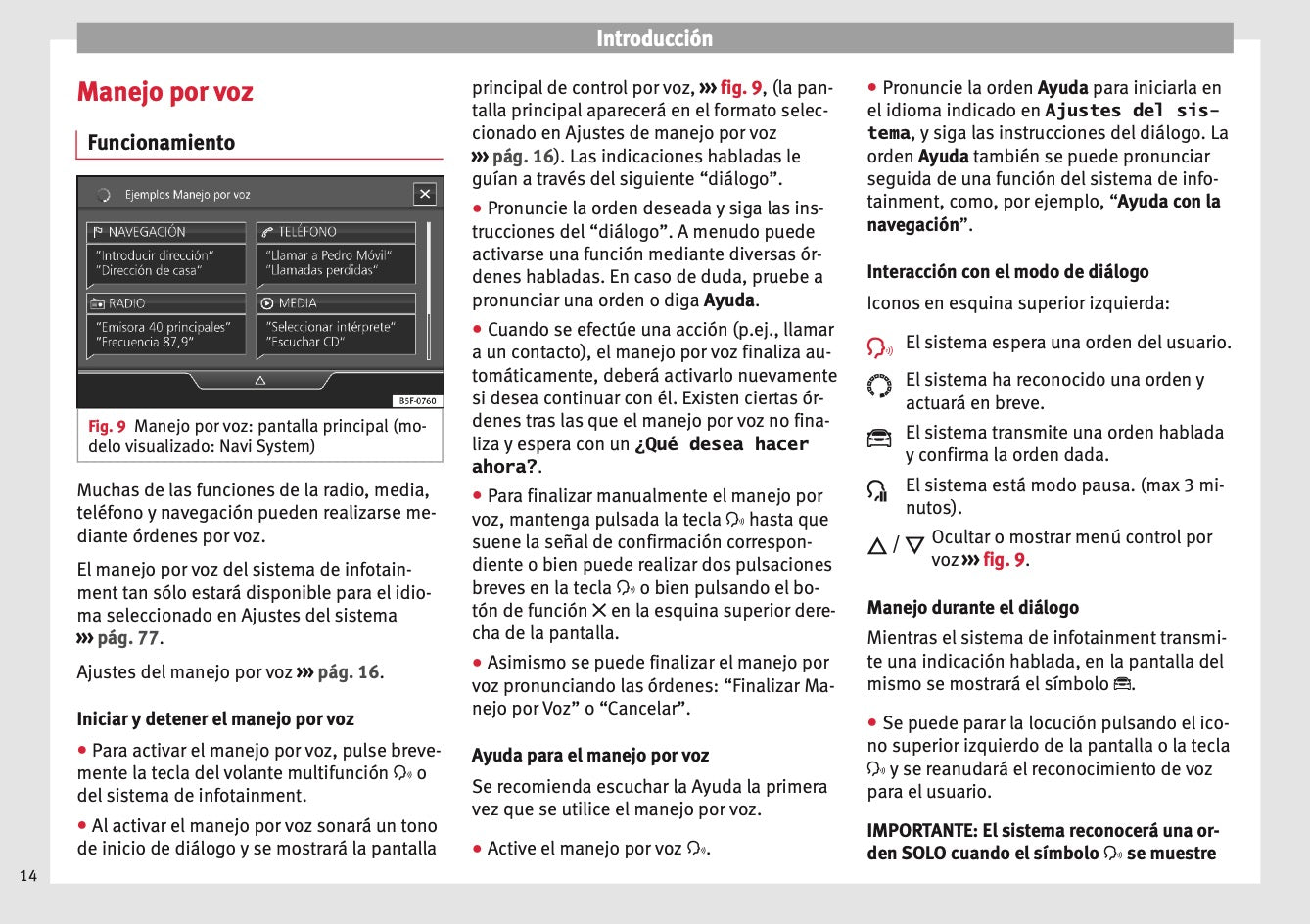 Seat Media System Plus Navi System Manual de Instrucciones 2015 - 2017