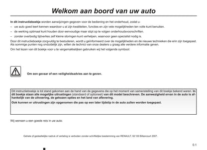 2008-2009 Renault Mégane Owner's Manual | Dutch