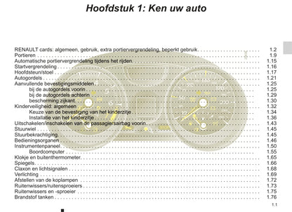 2008-2009 Renault Mégane Owner's Manual | Dutch