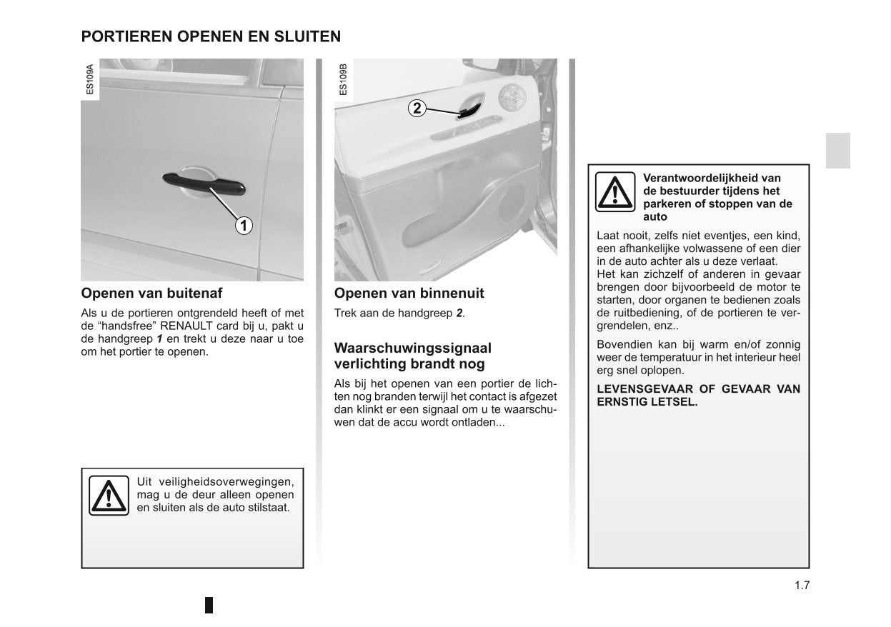 2011-2012 Renault Espace Gebruikershandleiding | Nederlands