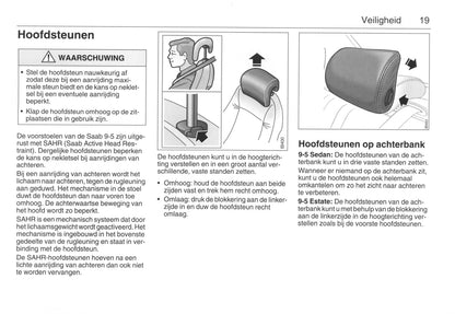 2001-2005 Saab 9-5 Owner's Manual | Dutch