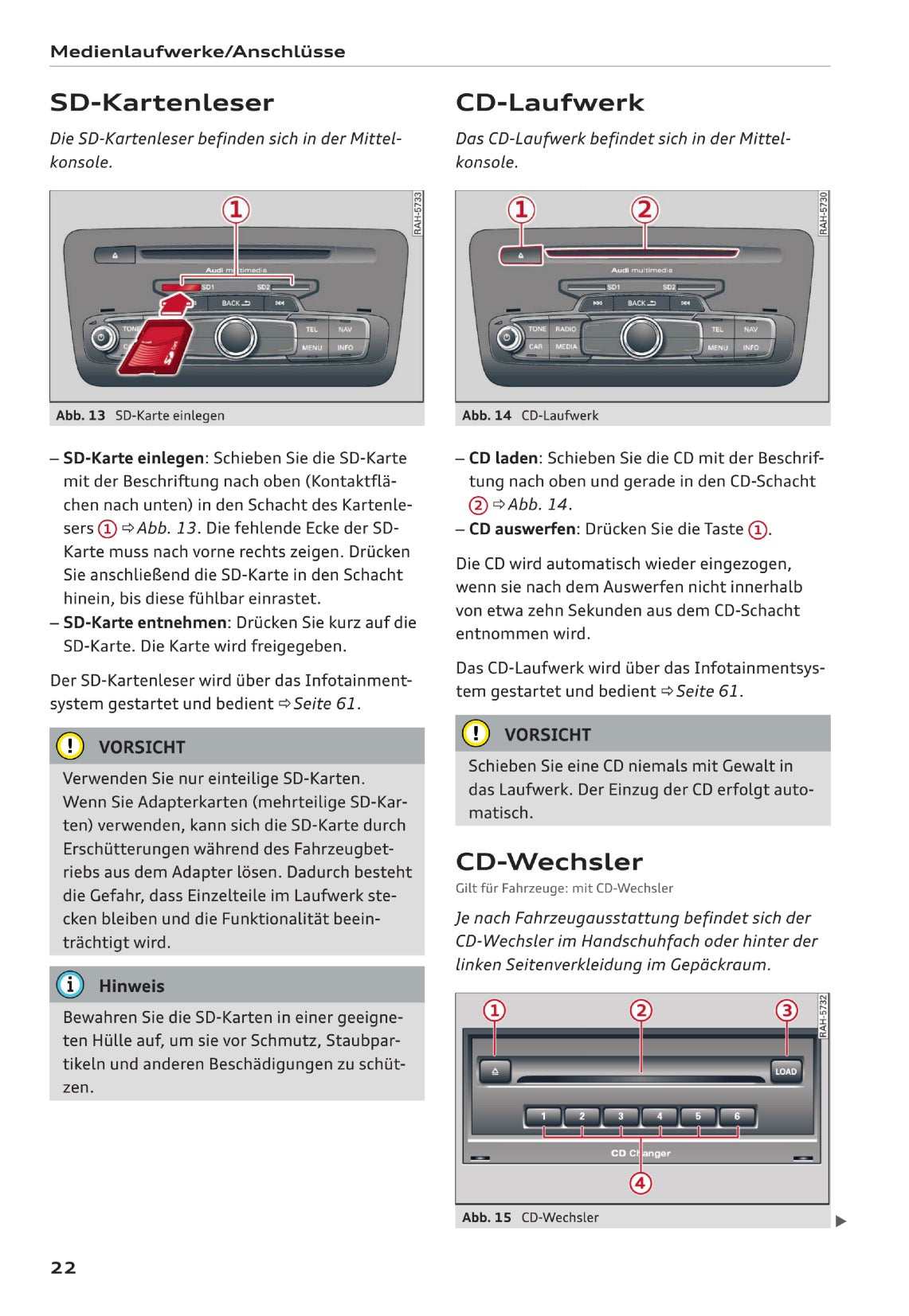 Audi Radio Concert Bedienungsanleitung 2016