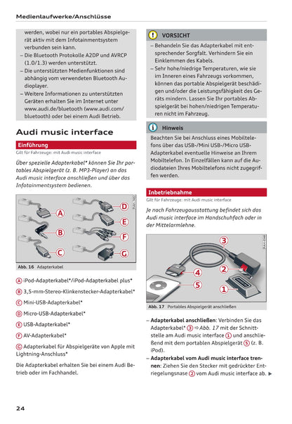 Audi Radio Concert Bedienungsanleitung 2016