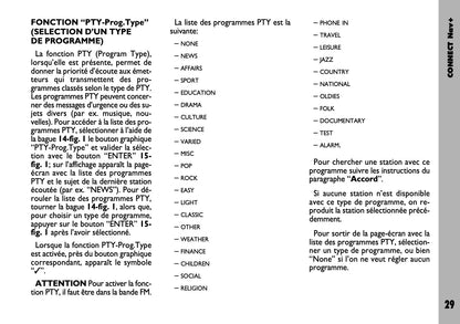 Fiat Stilo Connect Nav+  Guide d'utilisation 2004 - 2018