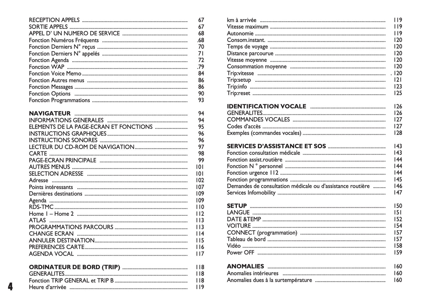 Fiat Stilo Connect Nav+  Guide d'utilisation 2004 - 2018