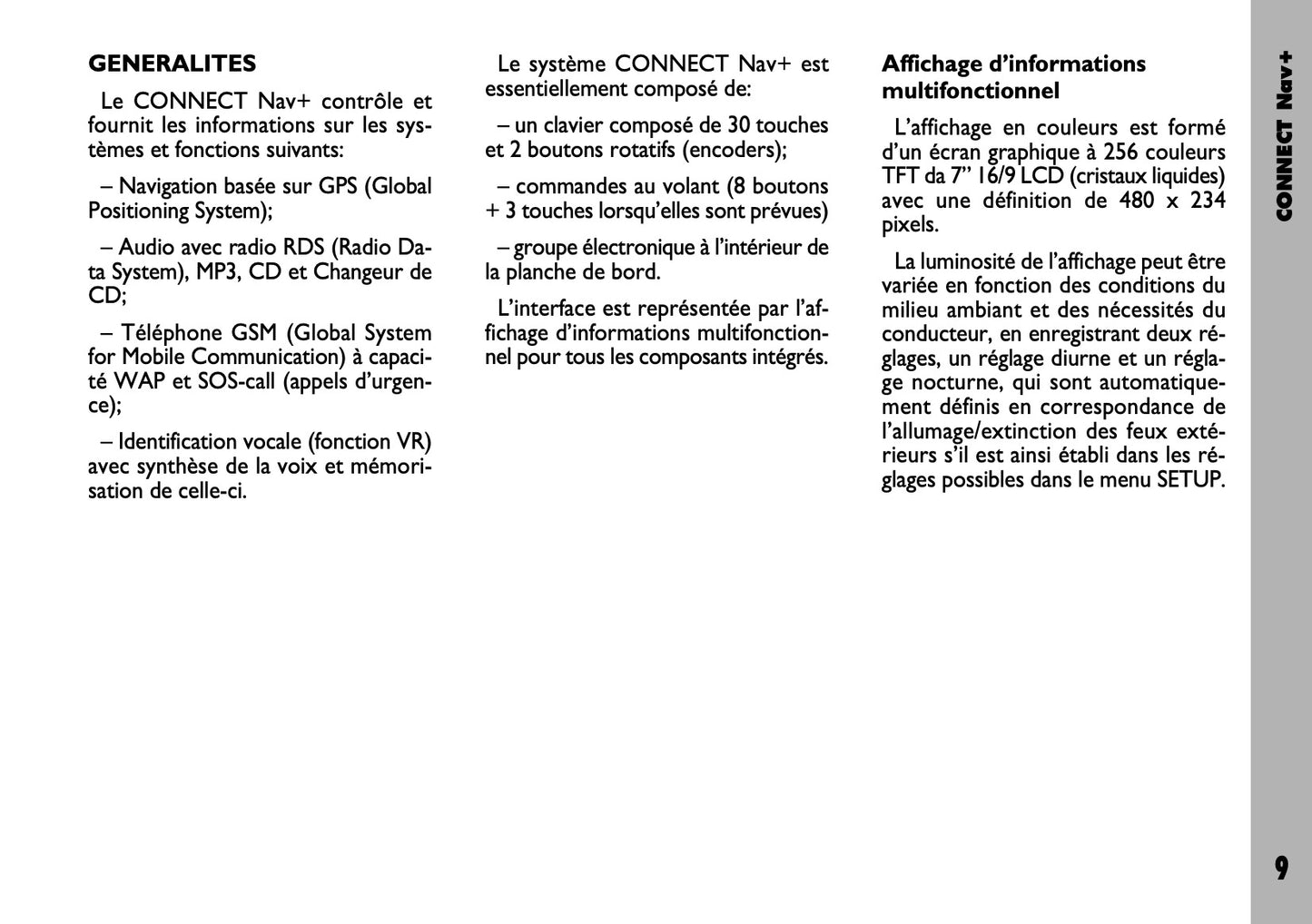 Fiat Stilo Connect Nav+  Guide d'utilisation 2004 - 2018