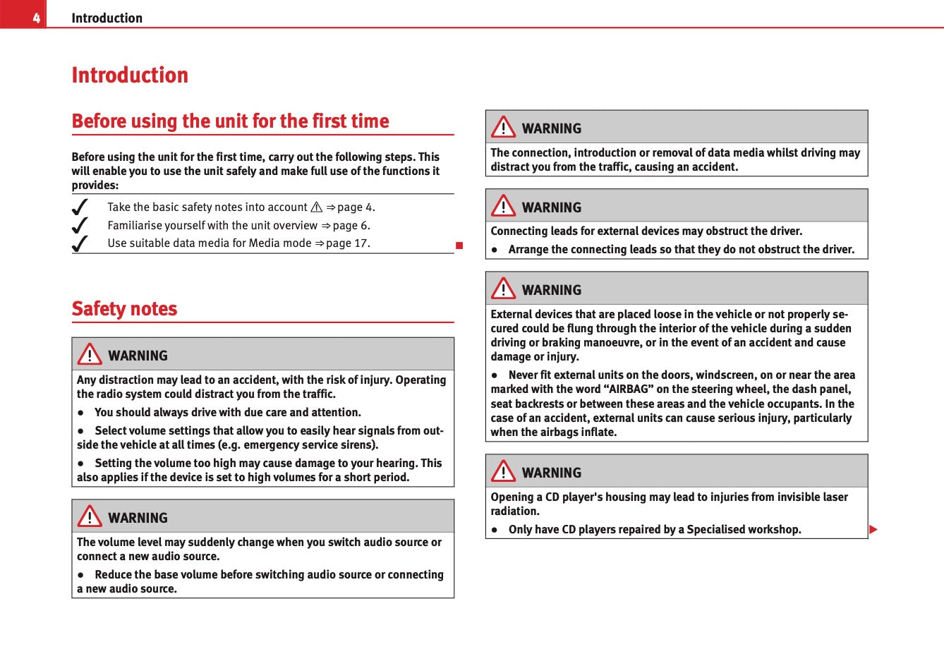 Seat Sound System 1.X Owners Manual