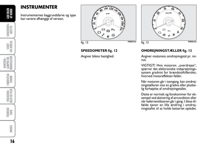 2012-2013 Fiat Linea Gebruikershandleiding | Dansk