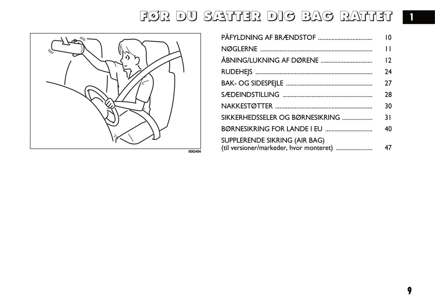 2011-2012 Fiat Sedici Gebruikershandleiding | Dansk