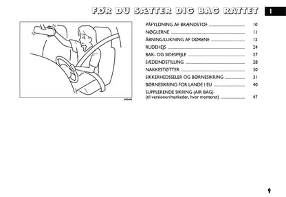 2011-2012 Fiat Sedici Gebruikershandleiding | Dansk