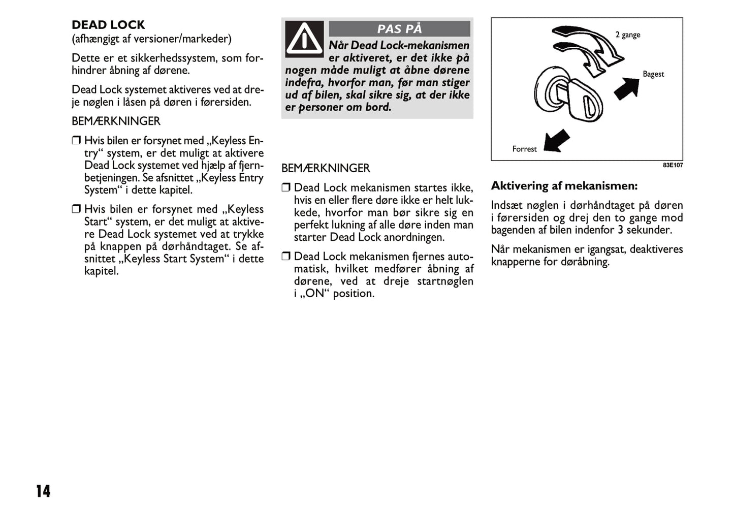 2011-2012 Fiat Sedici Gebruikershandleiding | Dansk